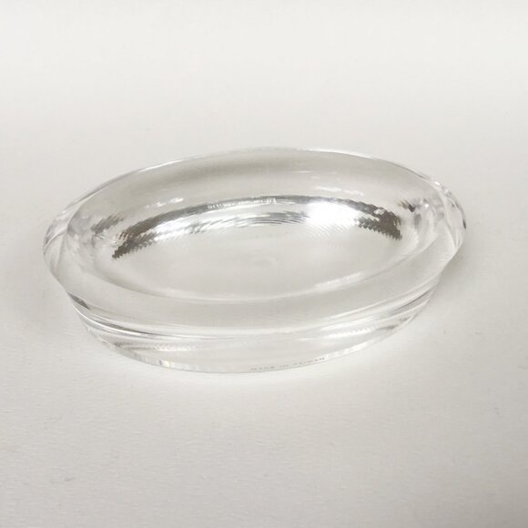 Acrylic Oval Tai Mei Ribbed Thick Chunky Trinket Soap Dish - Picture 1 of 7